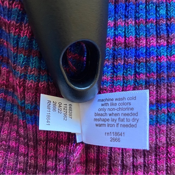 Lane Bryant NWOT Never Worn Long Knit Duster Pink Blue Preppy Cozy Layering - Picture 5 of 6